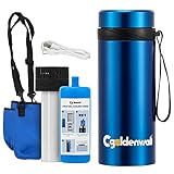 CGOLDENWALL 3-7Stifte Insulin Kühlbox Elektrisch丨2-8℃ Zirkulationskühlung Auto Abschaltung USB LCD Temperaturanzeige+TSA Biogel Eisbeutel, Tragbare Medikamente Kühler