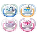 Ultra Air Schnuller 0/6 Monate I love mama, 2 Stück Philips Avent