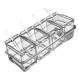 FLCPJGV Clear Seciding Box Mehrzweck Gewürzglas für Picknick Haus Esstisch