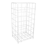 Drahtgitter-Abfallbehälter | Papierkorb | Sammelkorb | weiß | 54 Liter Fassungsvermögen | 63x32cm | kunststoffbeschichtet | faltbar