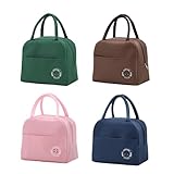 4er Set Kühltasche Klappbare, Kühlung zum Einkaufen Isoliertasche Thermotasche Lunchbag Picknicktasche Lunchtasche Isoliert Warmhaltetasche -Tiefkühltasche Thermo Tasche für Büro 22,5x11,5x18,5cm G