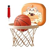 Nankoyal Basketballkorb für den Innenbereich, wandmontiertes Basketballbrett-Set, interaktives Ball-Sportspielzeug mit Anzeigetafel für, Kinderzimmer, Schlafzimmer