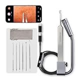 Luma 1 Visuelle Mitesserentferner Pinzette mit Kamera - Pickel Popper Werkzeug mit Kamera 20-fache Vergrößerung, 1080P, 8 LED-Lichter, mit Mitesserentferner Pickel Popper Tool Kit (6-teiliges Set