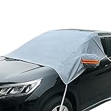 Jubilofex Sonnenschutz Für Windschutzscheibe | Auto Frontscheiben-Abdeckung Für - & UV-Schutz,Wetterfeste Blendungsreduzierung Und Armaturenbrett-Schutz Bei Schnee Outdoor