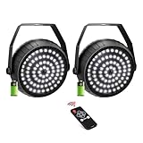 Telbum Stroboskop Batteriebetrieb, Disco Licht Wiederaufladbar Stroboskop Blitzer mit Fernbedienung, Blitzlicht Halloween Sound Aktiviert Party Lichter für Geburtstag DJ Weihnachten Hochzeit 2er-Pack