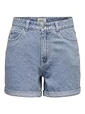 ONLY Damen ONLVEGA HW MOM DNM Shorts NOOS 15230571, Light Blue Denim, M