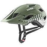 uvex access - leichter MTB-Helm für Damen und Herren - individuelle Größenanpassung - optimierte Belüftung - moss green-white matt - 57-62 cm