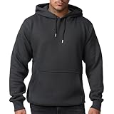 Smith & Solo Herren Kapuzenpullover – Sweatshirt Pullover Rundhals – Langarm – Slim – Fit – Training – Hoodie – Pulli – Hochwertige Baumwollmischung Männer, Anthrazitkapuze, XL