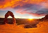 wandmotiv24 Fototapete Delicate Arch, S 200 x 140cm - 4 Teile, Wanddeko, Wandbild, Wandtapete, USA, Amerika M0458
