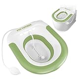 TNOMSNO Sitzbad für Toilette, Bidet Einsatz für Toilette mit Spülung, Faltbares Sitzbadewanne Erwachsene, Sitzbadewanne für Hämorrhoidenbehandlung, Wochenbettpflege, Schwangere und ältere Menschen