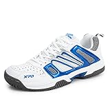TRESEF Squashschuhe Für Damen Und Herren, rutschfeste Badminton-Laufschuhe, Atmungsaktive Pickleball-Turnschuhe, Leichte Wanderschuhe,Blau,45 EU