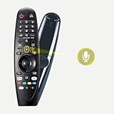 LG Magic Fernbedienung MR20GA mit Zeiger und Sprachsteuerung für LG TV, kompatibel mit vielen LG Smart TV Modellen, Netflix und Prime Video Hotkeys, Google/Alexa Schwarz