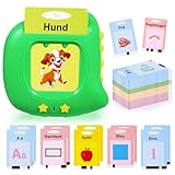 Sprechende Lernkarten Deutsch Lernspielzeug 384 Wörtern Sprechen Lernen Flash Karten Deutsch Lernspiele Sprachspiele Spielzeug ab 2 3 4 5 Jahre, Lernen Alphabet Zahlen Farben Tier Talking Flash Cards