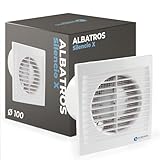 Albatros Badlüfter 100mm - Extra Leise und Leistungsstark - Innovativer Bad-Lüfter - Schafft ein angenehmes Wohlfühlklima - 100 Silencio X