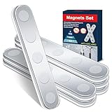 BKSAI Unzerbrechliche Magnete Selbstklebend Stark Magnetband zum Kleben Neodym Magnete Klebemagnete Magnetband Flach für Schule, Büro (6, N33-Hält 450G)