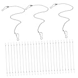 Homoyoyo 24 Stück hängende Kette Gold Anlage Hanging Pflanzer Pflanzenhaken Gartenkette edelstahlketten wehnachtsdeko pflanzenhänger Werbetafeln Aufhänger Zierhaken Rostfreier Stahl Silver