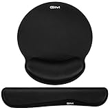 GIM Mauspad Gelkissen Mousepad mit Handauflage GIM Ergonomisches Mauspad Tastatur Handgelenkauflage Gelkissen Mausunterlage für Computer und Laptop
