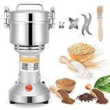 Elektrische Getreidemühle 2500W 36000RPM Schnelle Geschwindigkeit Müsli Getreide Grinder Professionelle Powder Maschine 3Klingen Timing Schleif Maschine Küchenmaschine für Spice,Herb,Coffee(500 Gramm)