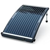 YiViKPE Curve Solar-Poolheizung, hergestellt für oberirdische und inirdische Pools, inklusive zwei Schläuche & Klemmen, zwei Adaptern