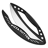 Wyerewel Pizzaschneider, 12-Pizzaschneider mit Klingenabdeckung für die Küche und Den Gewerblichen Gebrauch, Pizzamesser Aus Edelstahl