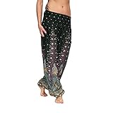 Mienloco Damen und Herren Haremshose Aladinhose Pumphose (ab 1,70m, Grün)