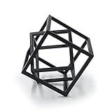 Aoneky Würfel Geometrische Eiserne Statue - Moderner Skulptur für Schlafzimmer, Salon,Haus, Bücherregal, Wohnzimmer, Centerpiece, Heimdekoration