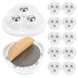 FIXOSHEE 12 Stück Kleiner Lenkrollen mit Kleberolle Drehbare Schwenkrollen aus Robustem Material Geräuscharm und Bodenschonend für Mülleimer und Kleine Haushaltsgeräte