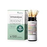 VAPSTe 100 x Urinalyse Teststreifen | 10 Parameter | Gesundheitstest | Komplettset | Glukose, Bilirubin, Keton, Spezifisches Gewicht, Blut, pH, Protein, Urobilinogen, Nitrit, Leukozyten