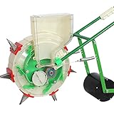 KIUYTQQ Hand-Sämaschine für den Garten, Walzensämaschine, verstellbare Präzisions-Sämaschine, Erdnuss-, Sojabohnen-, Mais-Werkzeuge, Streuwagen für Maisbohnen, Erdnüsse, Karotten, Kohl, 8 Öffnungen