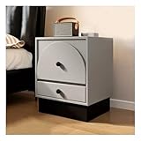 Nachttischschrank mit doppelten Aufbewahrungsschubladen, bodenstehender Seitenschrank für Zuhause, großer Stauraum, keine Montage erforderlich, vielseitig einsetzbar