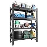 Sightlife Schwerlastregal Metallregal Steckregal Lagerregal Werkstattregal Kellerregal Garagenregal Küchenregal Standregal Stahlregal 4-Ebenen Fachlast 265kg verstellbare Ablagen 175x120x60cm (HxBxT)