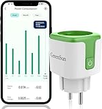 WLAN Steckdose mit Strommessung - GreenSun Stromzähler für Steckdose Stromverbrauch Energiekostenmesser Zeitschaltuhr Steckdose Sprachsteuerung mit Alexa Stromzähler VeSync APP Steckdose 1PC