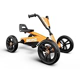 BERG Buzzy Orange Kinder Go-Kart ab 2 Jahren, Oranges Tretfahrzeug Kettcar, Robustes Kindergokart Tretauto mit 4 Flüsterreifen