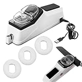 Elektrisches Messerschärfer - Schnellscherenschärfen -Werkzeug | Elektrische Küchenschärfer | Schärfgerät mit Schutzdeckel | Automatischer Messerschärfer