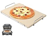 OG900 Pizzastein mit Gestell für Ninja Woodfire OG800/OG900 Series XL Grillzubehör, Rechteck Backstein für Ninja OG850 OG951 OG952 Pro Connect XL Grills, Pizza Zubehör für Pizzaofen