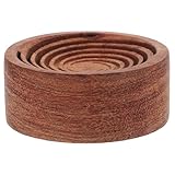 LOLIPPYY Premium Holz Aromatherapie Diffusor aus Naturholz Runde Duftscheibe für Ätherische Öle Handliches Design für Auto Büro Schlafzimmer und Wohnzimmer Sicher und Platzsparend