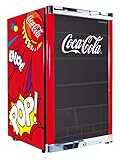 °CUBES HighCube Flaschenkühlschrank Coca-Cola PopArt / 84,5 cm Höhe / 104 kWh/Jahr / 115 L Kühlteil