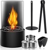 Jeroesja Tischkamin 15-in-1 Set – Tischfeuerstelle für Terrasse, Balkon, Garten & Wohnzimmer – Schafft gemütliche & romantische Stimmung innen & außen