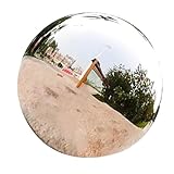 TOYZFRIENDY Edelstahl Garten Spiegelkugel Poliert Hohl Reflektierende Gazing Ball Bunte Oberfläche Für Teich Außenbereich Deko Rosenkugel Winterfest