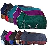 RL24 - Weidedecke High Neck Polarfleecefutter 600D BASICLINE schwarz/rot 85cm