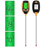 flintronic 5 in 1 Bodentester pH-Meter, PH Wert Messgerät Boden, für Bodenfeuchtigkeit/PH Wert/Sonnenlicht/Licht, Feuchtigkeitsmesser, für Pflanzenerde, Garten, Bauernhof, Rasen, Gemüsegarten