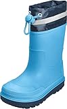 Playshoes Regenstiefel Unisex Kinder Gummistiefel, Blau Stulpe, 35 EU