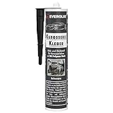 Karosseriekleber 1K MS Montagekleber UV-beständig schwarz Kartusche MS-Polymer Kraftkleber extra stark elastischer Kleb-und Dichtstoff zum Kleben und Abdichten im Fahrzeugbau, Van, Wohnmobil (1)