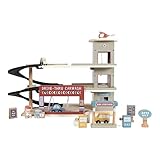Tiamo Little Dutch 4491 Holz Auto Parkgarage Tankstelle Waschanlage