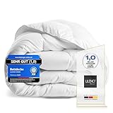 LILENO HOME Winterbettdecke 155x220 cm [1er Pack] - warme Winter Bettdecke 155x220 cm für einen erholsamen Schlaf - Winter Bett Decke 155x220 cm Kochfest bis 95° C - Allergiker Steppdecke