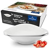 Villeroy & Boch – Vapiano Pastaschalen Set 2-Teilig Weiß, Spülmaschinenfest, Mikrowellensicher, Pastateller, Pastaschüssel, Teller Tief, Für Spaghetti, Nudeln oder Salat, Premium Porzellan