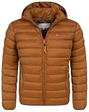 Geographical Norway Herren Winter Jacke warm gefüttert Parka Steppjacke Outdoor gesteppt, Farbe:camel, Größe:L