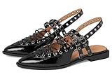 Steve Madden Galanti Loafer für Damen, flach, Schwarz Lack, 36 EU