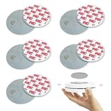 Rauchmelder Magnethalter - 5 Stück Magnethalterung Rauchmelder, 3M Klebepads mit Magnet Befestigung, Feuermelder Magnethalterung, ohne Bohren für alle Wände und Decken, ⌀ 70mm