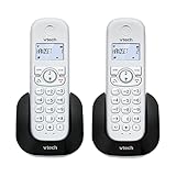 VTech CS1501 Schnurlostelefon Casa Duo, DECT-Telefon mit Freisprecheinrichtung und Anrufblockierung, Doppelladung, Anruferkennung, LCD Display mit Hintergrundbeleuchtung und Tastatur, ECO-Modus, weiß